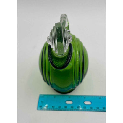 1930s Cambridge Green #3450 Nautilus Glass Decanter w/Stopper 28oz Art Deco (D8)