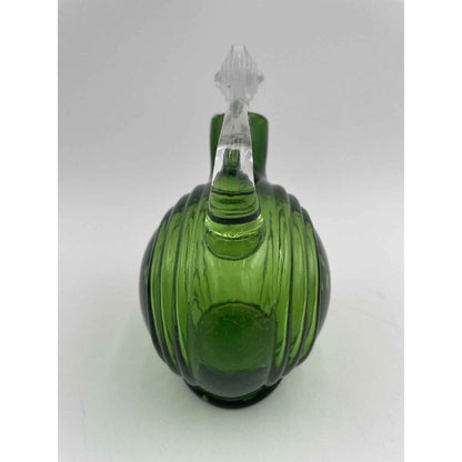 1930s Cambridge Green #3450 Nautilus Glass Decanter w/Stopper 28oz Art Deco (D8)