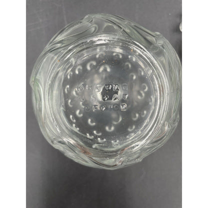 1940s Alfred A Flaster 6" Textured Glass Perfume Bottle w/ Fish Stopper (B4) - Vintosh Vintage