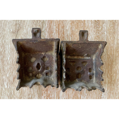 Antique Miniature Cast Iron House w/ Chimney Still Bank (B4) - Vintosh Vintage