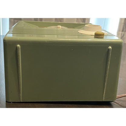 MCM Vintage 1954 Sonora Model 434 Light Green Alarm Clock Radio - Vintosh Vintage