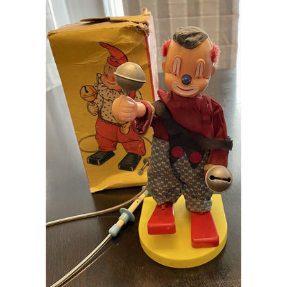 Rare Vintage GDR German SONNI Toy Circus Clown PLAYING CYMBALS + BOX (B2) - Vintosh Vintage