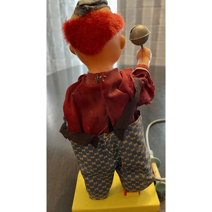 Rare Vintage GDR German SONNI Toy Circus Clown PLAYING CYMBALS + BOX (B2) - Vintosh Vintage