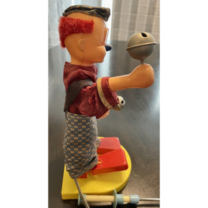 Rare Vintage GDR German SONNI Toy Circus Clown PLAYING CYMBALS + BOX (B2) - Vintosh Vintage