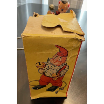 Rare Vintage GDR German SONNI Toy Circus Clown PLAYING CYMBALS + BOX (B2) - Vintosh Vintage
