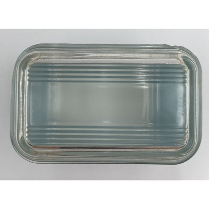 Vintage Pyrex Blue Refrigerator Dish w/ Ribbed Lid #502 (B2) - Vintosh Vintage