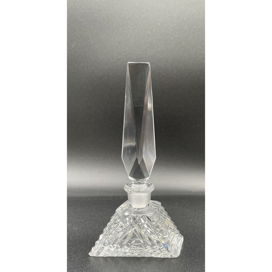 Vintage Hand Cut Lead Crystal Perfume Bottle - Czech Republic (C6) - Vintosh Vintage