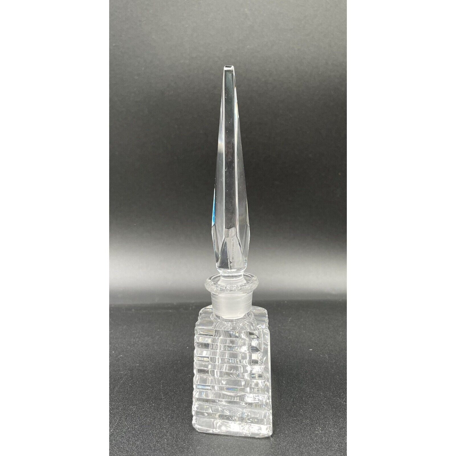 Vintage Hand Cut Lead Crystal Perfume Bottle - Czech Republic (C6) - Vintosh Vintage