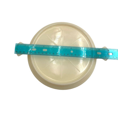 Vintage Fire-King Ivory Colonial Pattern Casserole Dish With Trivet Lid & Handles - Vintosh Vintage