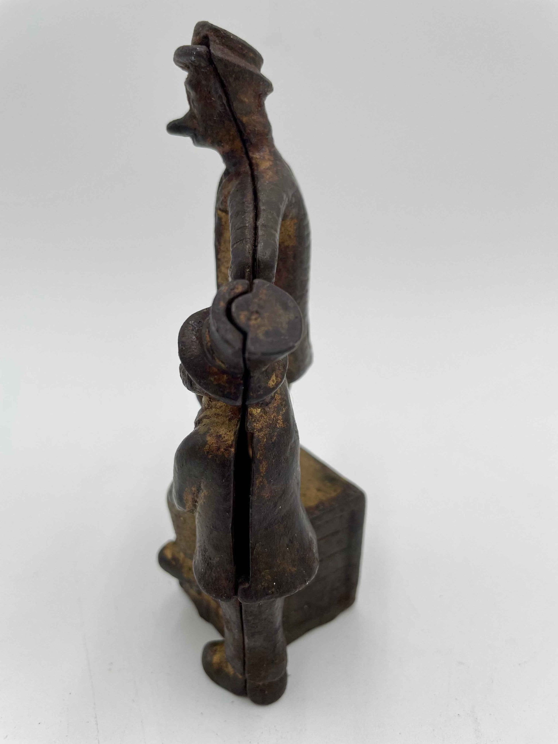 Original AC Williams Cast Iron Collectible Mutt & Jeff Coin Bank Early 1900s