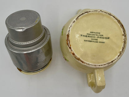 1920s Fraunfelter Thermostat-Proof Drip-O-Lator Ceramic Coffee Pot - Vintosh Vintage