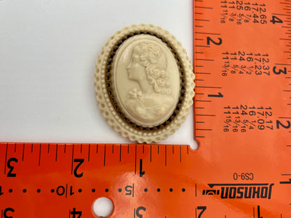 Vintage Art Deco French Large Layered Celluloid
Cameo Brooch Paris Signed - Vintosh Vintage