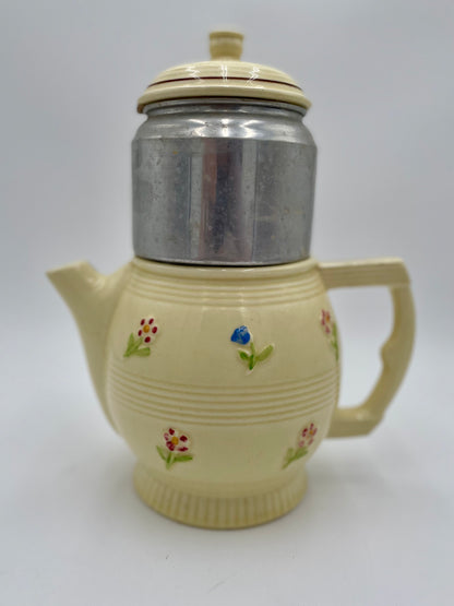 1920s Fraunfelter Thermostat-Proof Drip-O-Lator Ceramic Coffee Pot - Vintosh Vintage