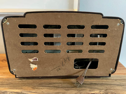 1948 Philco Transitone Tube Radio Art Deco Bakelite Model 48-464 w/ Orange Numerals - Vintosh Vintage