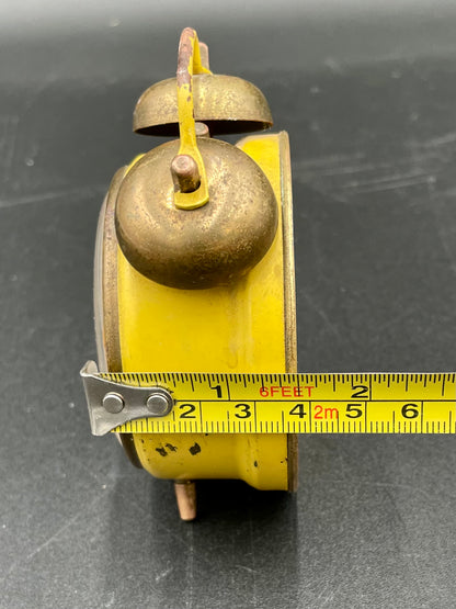 Vintage Jerger Chambord Yellow Mechanical Twin Bell
Alarm Clock West Germany - Vintosh Vintage