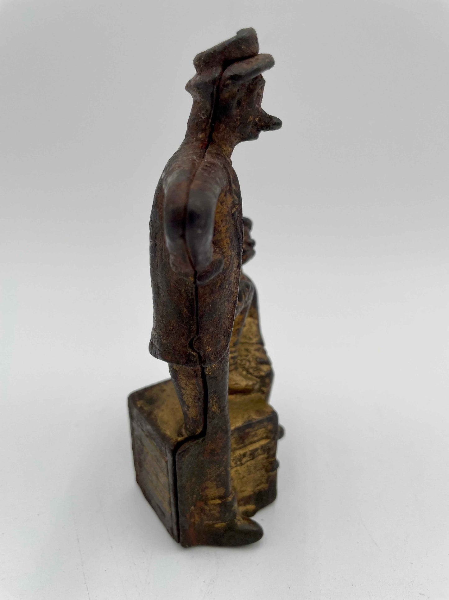 Original AC Williams Cast Iron Collectible Mutt & Jeff Coin Bank Early 1900s