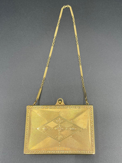 Art Nouveau Miniaudiere Pristine Antique Compact
Vanity Carryall Purse