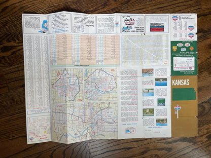 4 1960/70s Vickers Gulf Standard Oil & Conoco Road Maps of
KS MO NE Eastern US GAS & Oil Ephemera - Vintosh Vintage