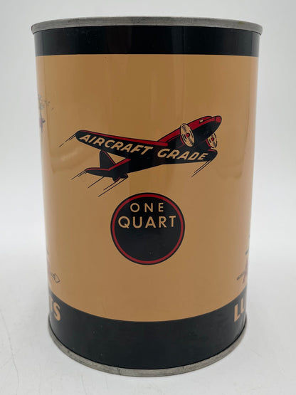 VTG 1964 Archer Lubricants 1 Full Quart Metal Can Chief  Aircraft Oil