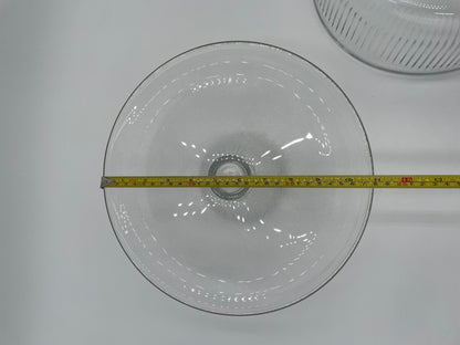 Vintage Anchor Hocking Monaco Ribbed Glass 11" Cake Stand w/ Dome