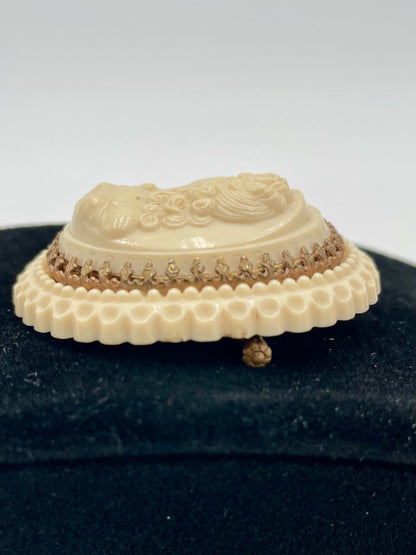 Vintage Art Deco French Large Layered Celluloid
Cameo Brooch Paris Signed - Vintosh Vintage