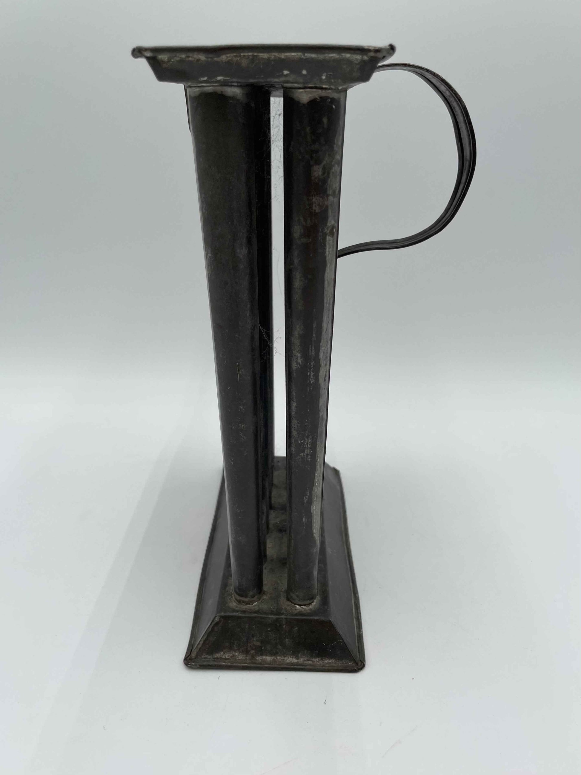 Primitive Antique Metal 1800s Rustic Handmade 12 Cylinder Candle Mold