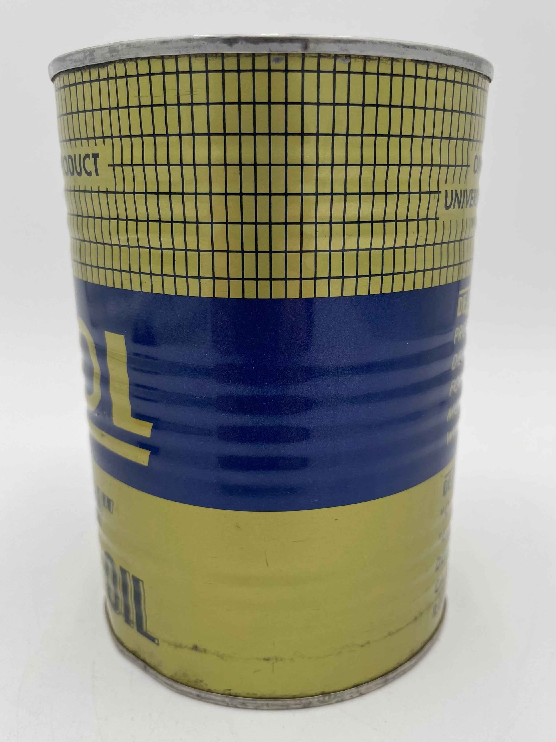 Vintage DeZol Motor Oil 1 Quart Metal Can Universal Motor Oils
Co Wichita Kansas - Full