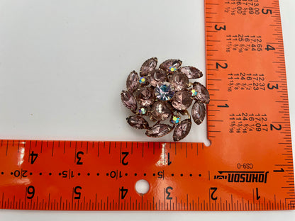 VTG Gold Tone AB
Amethyst Purple
Rhinestone Brooch Pin Unsigned - Vintosh Vintage