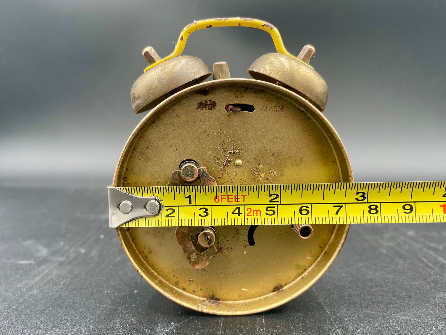 Vintage Jerger Chambord Yellow Mechanical Twin Bell
Alarm Clock West Germany - Vintosh Vintage