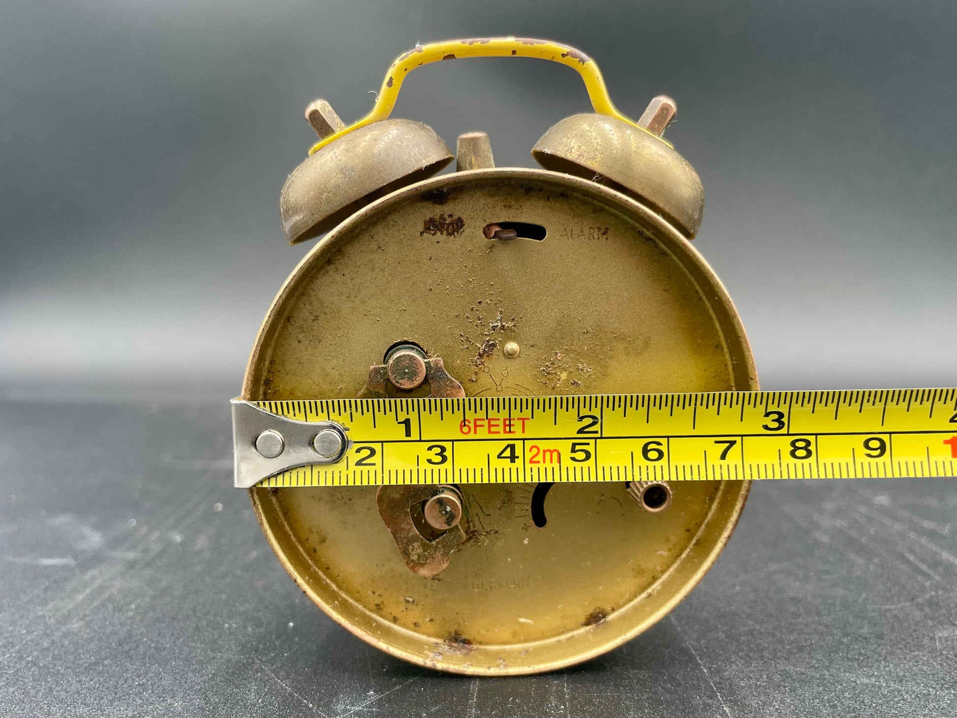 Vintage Jerger Chambord Yellow Mechanical Twin Bell
Alarm Clock West Germany - Vintosh Vintage