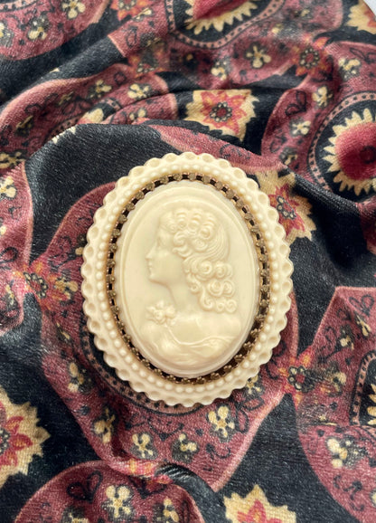 Vintage Art Deco French Large Layered Celluloid
Cameo Brooch Paris Signed - Vintosh Vintage
