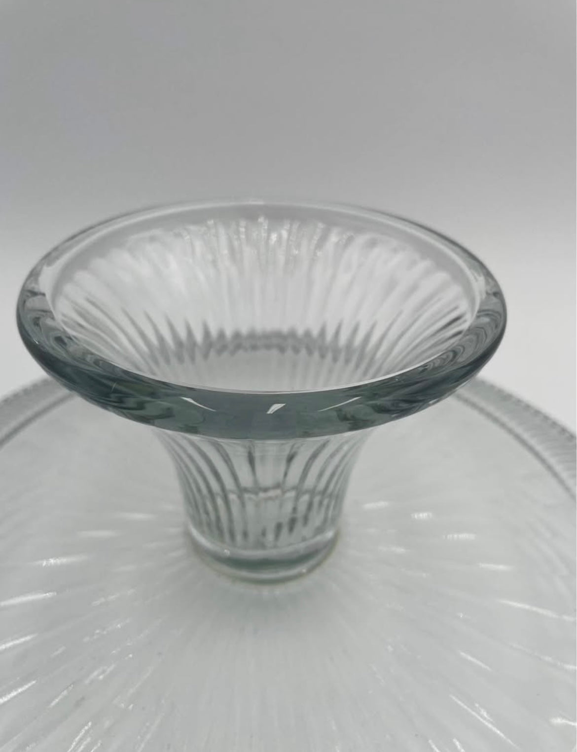 Vintage 12" Anchor Hocking Canton Clear Glass PedestalCake Stand