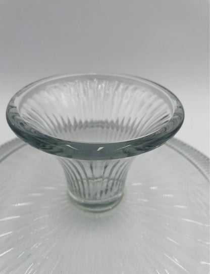 Vintage 12" Anchor Hocking Canton Clear Glass PedestalCake Stand