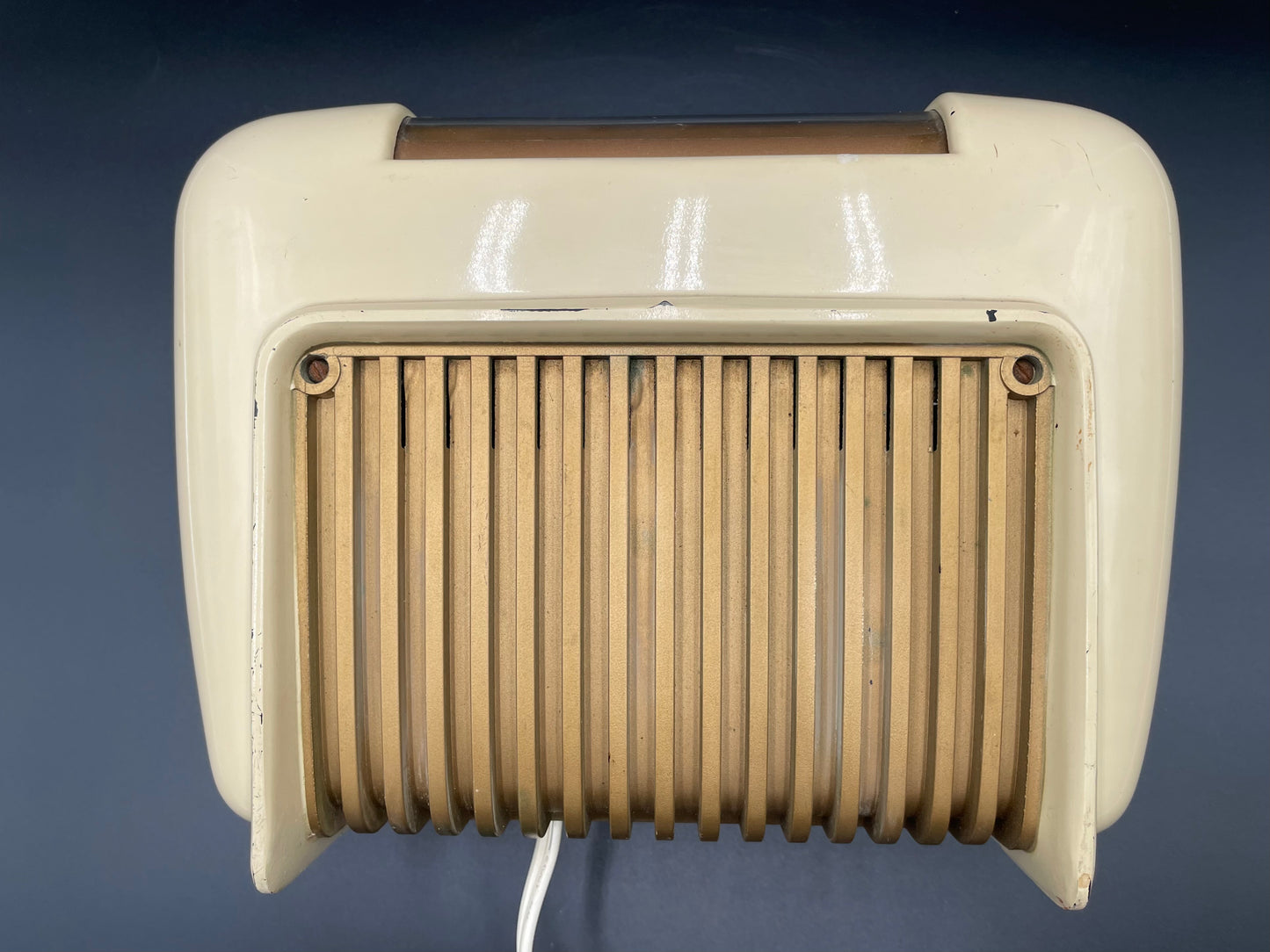 1946 Crosley 56TD Tube Ivory Bakelite Radio "Duette" Table Top Model - Works!