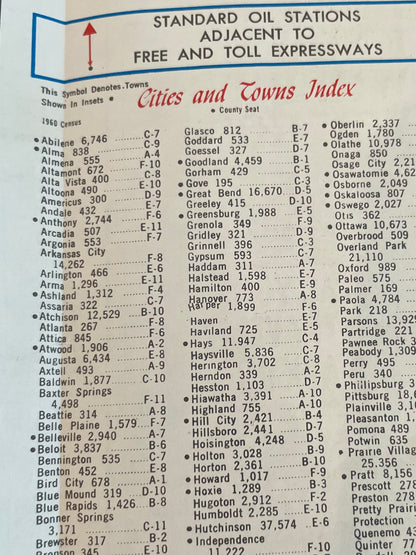 4 1960/70s Vickers Gulf Standard Oil & Conoco Road Maps of
KS MO NE Eastern US GAS & Oil Ephemera - Vintosh Vintage