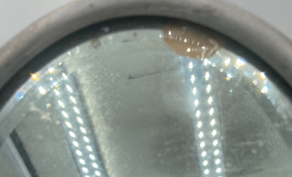 Antique Art Nouveau Woman Cast Metal Pedestal Vanity Mirror - Vintosh Vintage