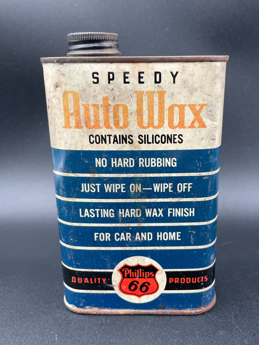Vintage Phillips 66 Speedy Auto Wax 16 oz Bartlesville Oklahoma - Vintosh Vintage