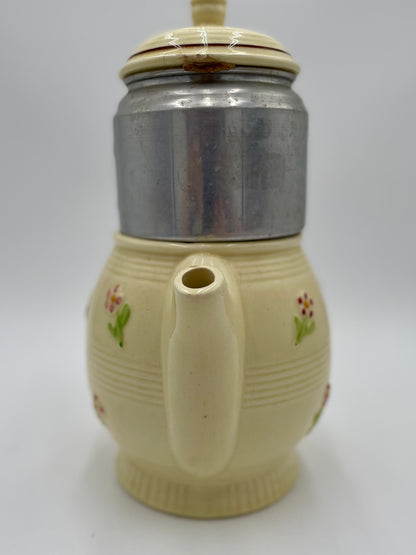 1920s Fraunfelter Thermostat-Proof Drip-O-Lator Ceramic Coffee Pot - Vintosh Vintage