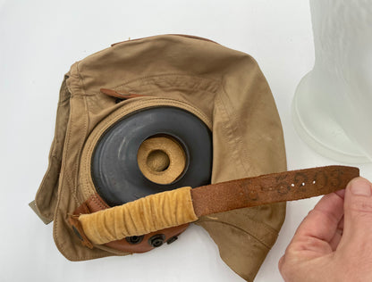 WWII USAAF AN-H-15
Summer Flight Helmet & 1943 Leather Flying
Goggles - Vintosh Vintage