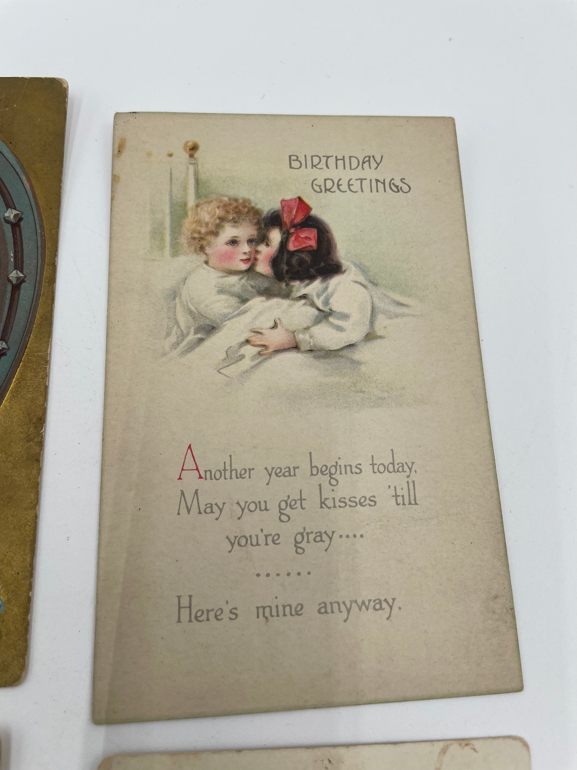 Lot Of 11 Antique 1909-1930 Birthday Postcards - Vintosh Vintage