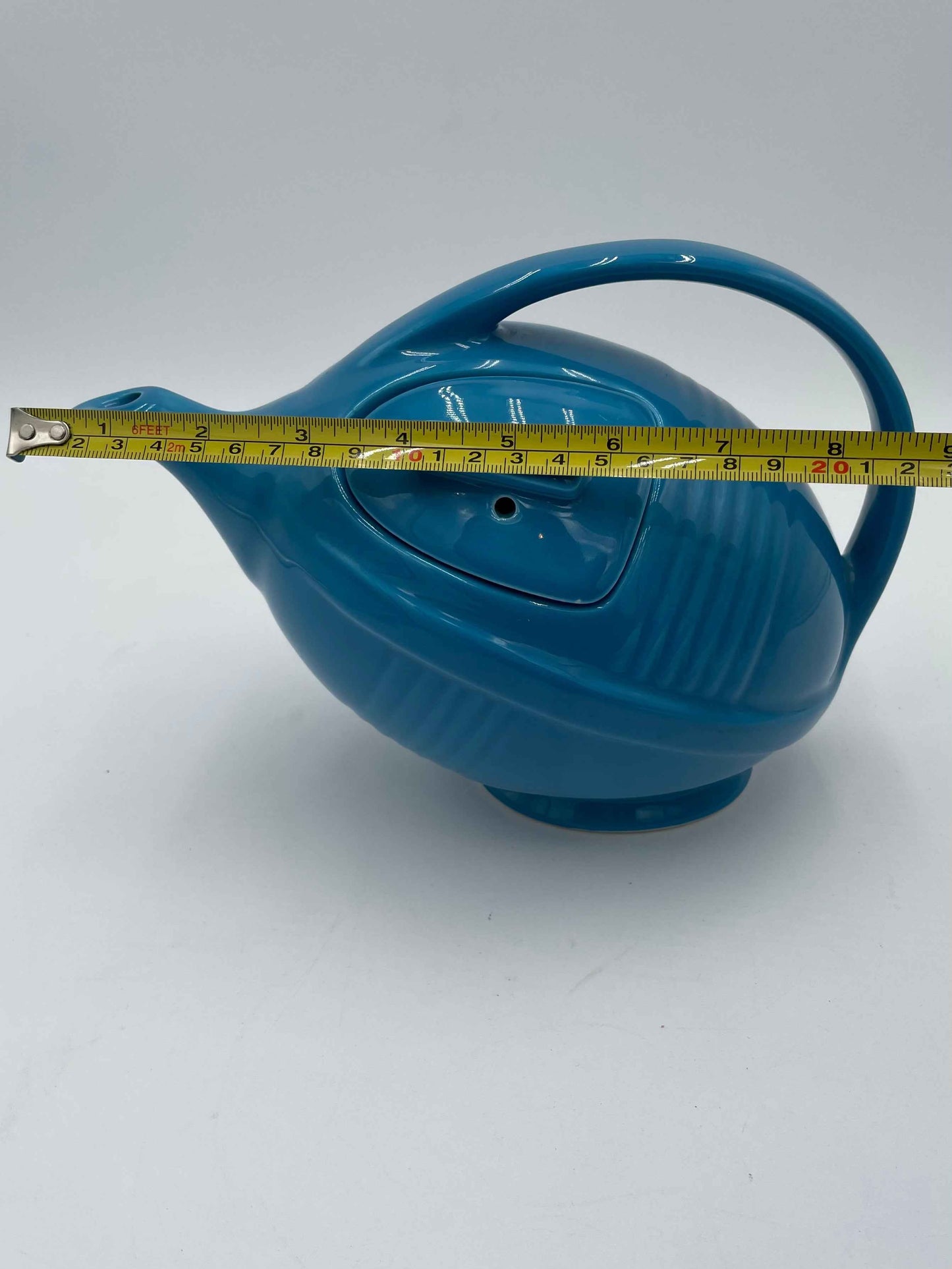 Hall China Specialties 1992 Peacock Blue Football Teapot
LIMITED EDITION