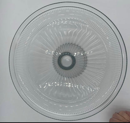 Vintage 12" Anchor Hocking Canton Clear Glass PedestalCake Stand