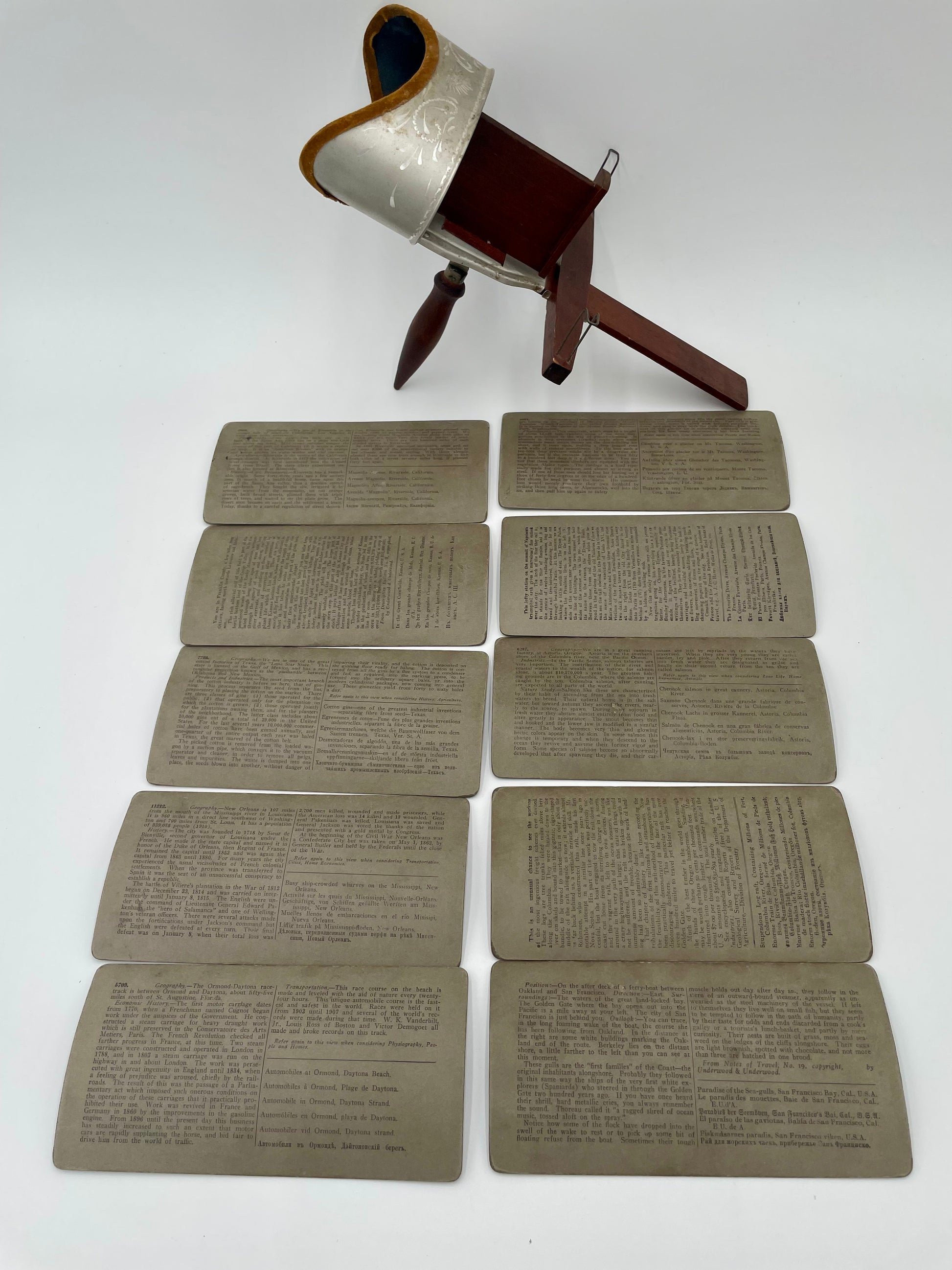 Antique Underwood Sun
Sculpture Stereoscope
Viewer & 10 Cards - Vintosh Vintage