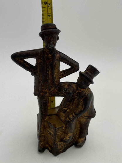 Original AC Williams Cast Iron Collectible Mutt & Jeff Coin Bank Early 1900s