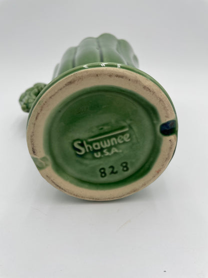 Vintage SHAWNEE Pottery Fluted Green Glazed Pitcher Vase with
Dolphin/Fish Handle USA - Vintosh Vintage