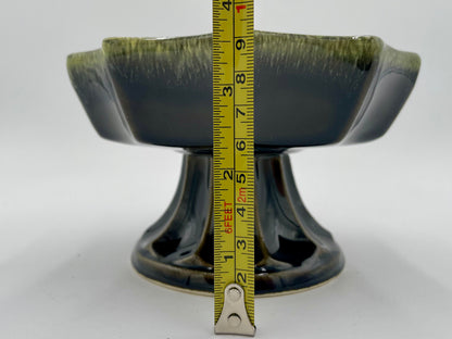 Vintage HULL F83 Art Pottery Small Deep Green Compote
Pedestal Bowl USA - Vintosh Vintage