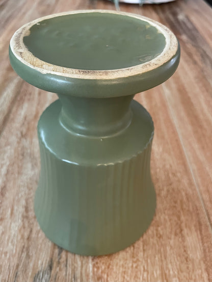 Vintage McCoy Floraline Pottery 474 Matte Sage Floral Planter Vase - Vintosh Vintage