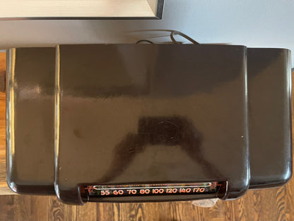 1948 Philco Transitone Tube Radio Art Deco Bakelite Model 48-464 w/ Orange Numerals - Vintosh Vintage