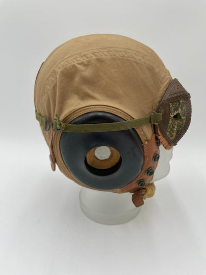 WWII USAAF AN-H-15
Summer Flight Helmet & 1943 Leather Flying
Goggles - Vintosh Vintage