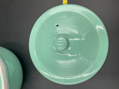 MCM Glossy Mint Green White Drip Glaze Ceramic
Casserole Dish with
Lid 7.5" - Vintosh Vintage